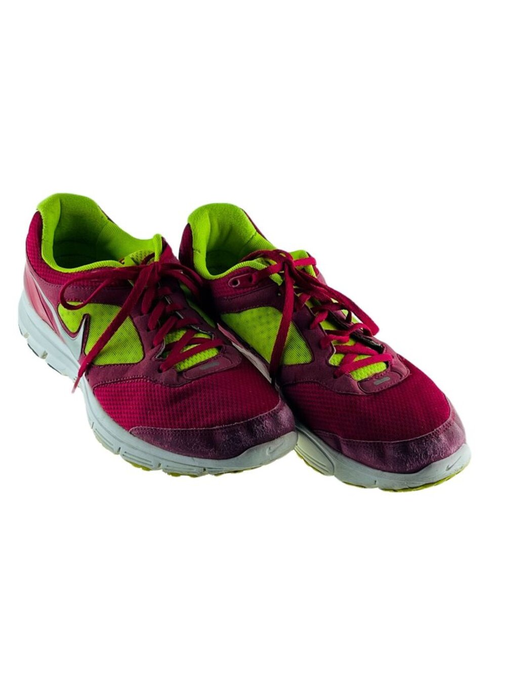 NIKE FITSOLE Womens Running Shoes Size 10 Red/Lime Lunarfly 2